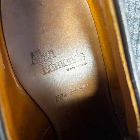 Allen Edmonds Hersey Woven Split Toe Brown Leather Oxfords Dress Shoes Mens 8.5D - Picture 8 of 9